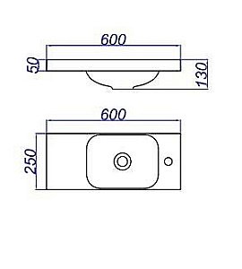 Тумба с раковиной Aqwella Alba 60 корпус дуб давос/фасад белый для ванной в интернет-магазине Sanbest