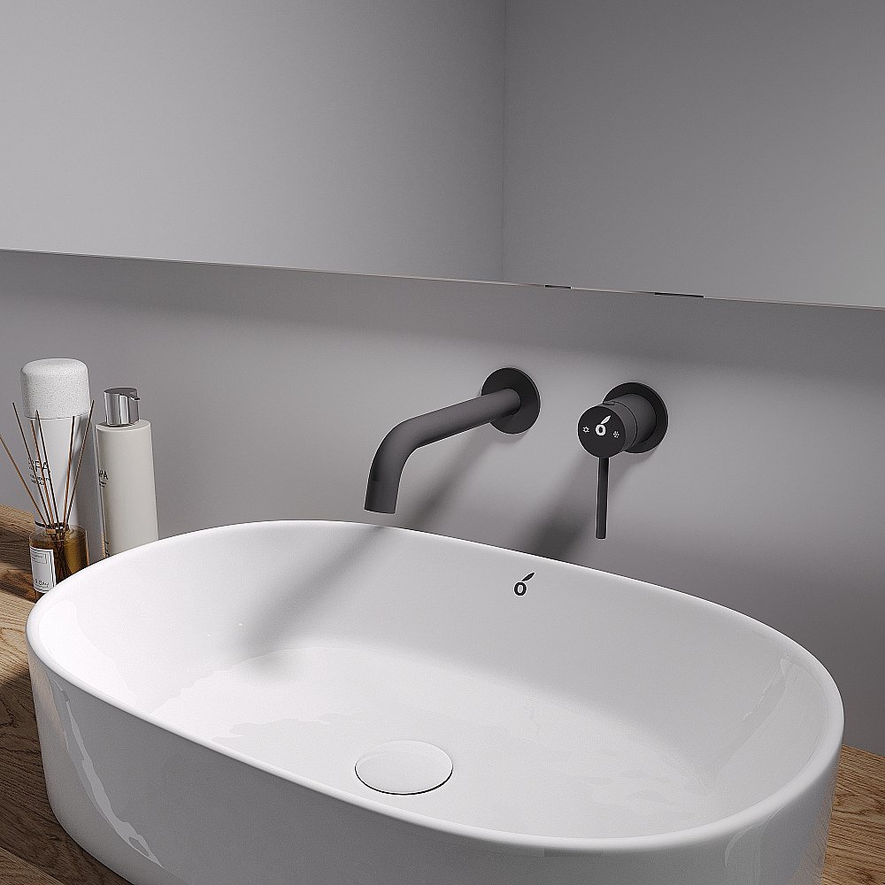 Смеситель для раковины Oliveeka Y OL-88869017-MB черный матовый купить в интернет-магазине сантехники Sanbest