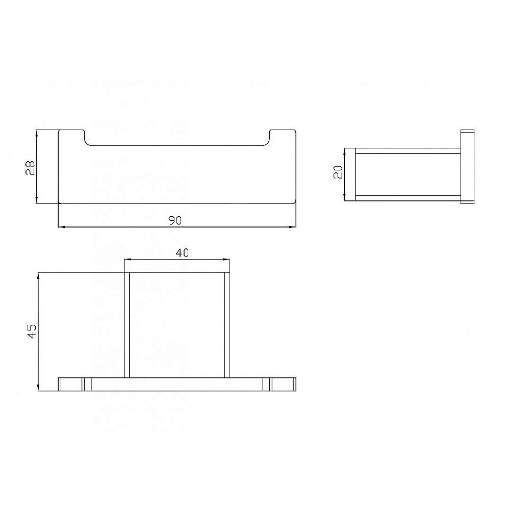 Крючок Milacio Ultra MCU.950.MB черный купить в интернет-магазине сантехники Sanbest