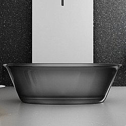 Ванна Abber Kristall 170x75 AT9707Onyx черная прозрачная купить в интернет-магазине Sanbest