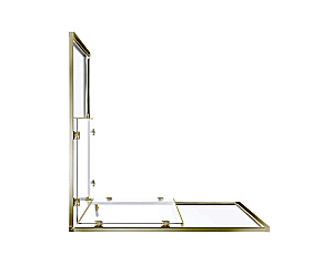 Душевой уголок Good Door LITE 80х80 CR-80-C-BG стекло прозрачное/профиль брашированное золото купить в интернет-магазине Sanbest