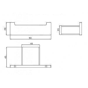 Крючок Milacio Ultra MCU.950.MB черный купить в интернет-магазине сантехники Sanbest