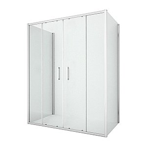 Душевой уголок NEW TRENDY NEW CORRINA K-0482 140x80 стекло прозрачное/профиль хром купить в интернет-магазине Sanbest