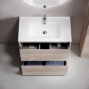 Тумба с раковиной Sancos Libra Floor 90 LB90FEG дуб галифакс натуральный для ванной в интернет-магазине Sanbest