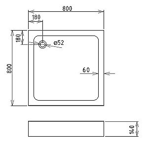 Душевой поддон Gemy ST15A 80x80 белый купить в интернет-магазине Sanbest