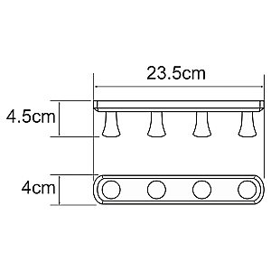 Планка с 4-мя крючками WasserKraft K-1074NICKEL купить в интернет-магазине сантехники Sanbest