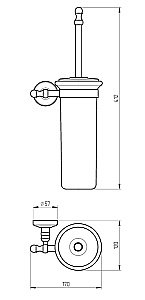 Ершик для унитаза Migliore MIRELLA 17319 золото купить в интернет-магазине сантехники Sanbest