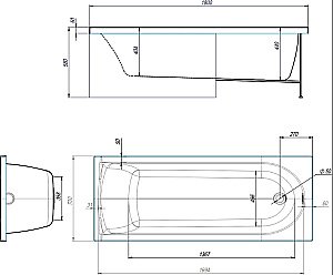 Акриловая ванна Alex Baitler Мичиган 180х70 белая купить в интернет-магазине Sanbest