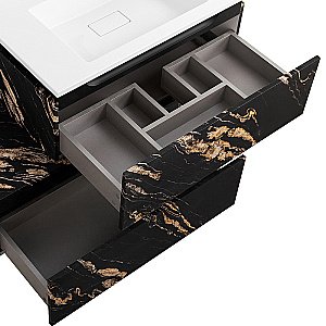 Нижняя тумба Cezares SLIDER-800-1C-PI-NF-P черный фьюжн для ванной в интернет-магазине сантехники Sanbest