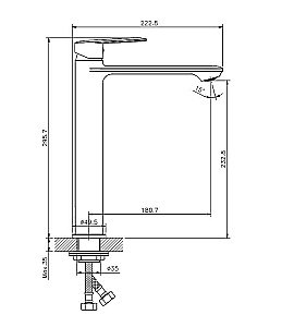Смеситель для раковины Koller Pool Line XL LN0200XL купить в интернет-магазине сантехники Sanbest