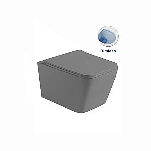 Унитаз подвесной Vincea Q-Line VT1-12MG безободковый, с крышкой микролифт, серый матовый купить в интернет-магазине Sanbest