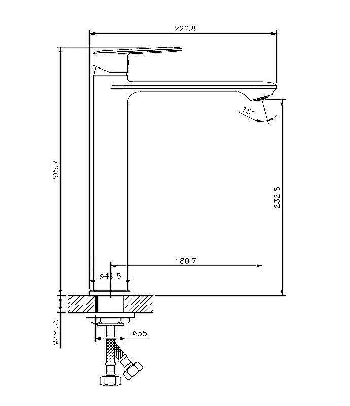 Смеситель для раковины Koller Pool Line XL LN0200XL купить в интернет-магазине сантехники Sanbest