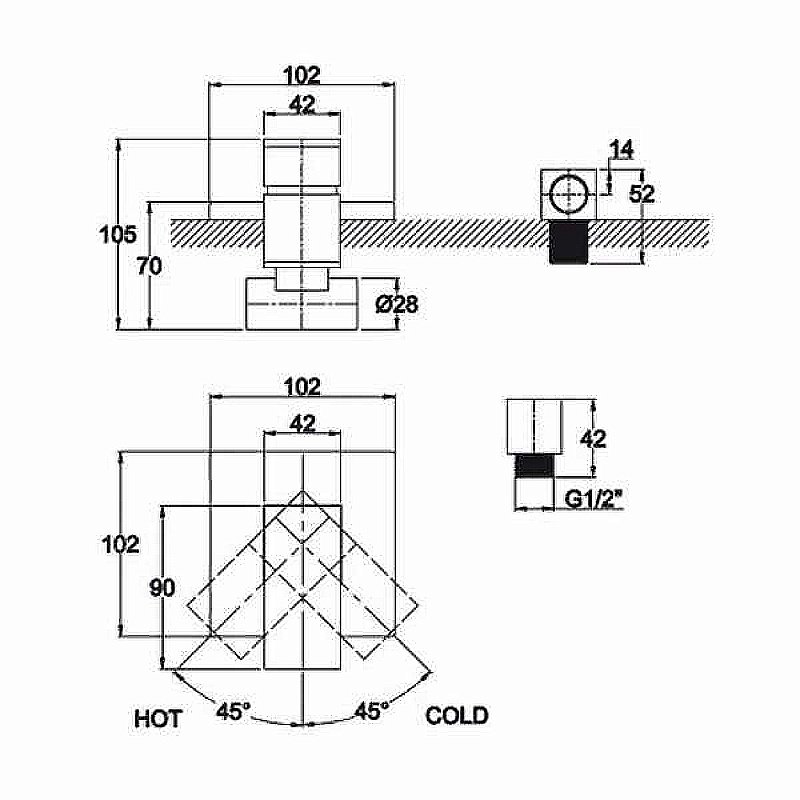 Смеситель для душа Kaiser Sonat 34177 купить в интернет-магазине сантехники Sanbest