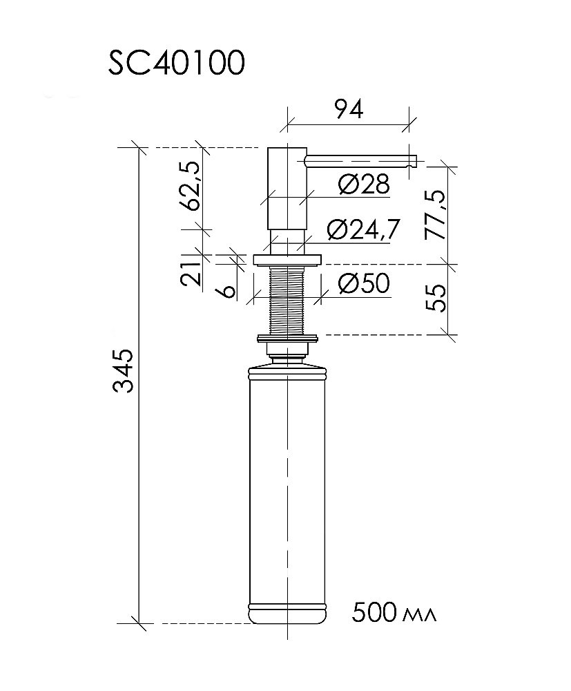 Диспенсер Sancos SC40100ZG полированное золото купить в интернет-магазине сантехники Sanbest