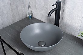 Раковина накладная Gid 9081gnm серый матовый купить в интернет-магазине Sanbest