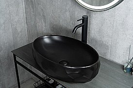 Раковина накладная Gid Bm9030wx черная матовая купить в интернет-магазине Sanbest
