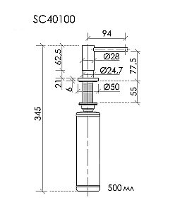 Диспенсер Sancos SC40100ZG полированное золото купить в интернет-магазине сантехники Sanbest