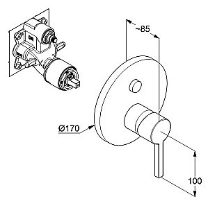 Смеситель для душа Kludi NOVA FONTE Puristic 206595315 белый матовый купить в интернет-магазине сантехники Sanbest