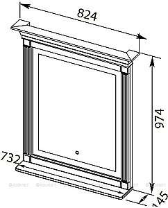 Зеркало Aquanet Селена 201646 90 белый/серебро в ванную от интернет-магазине сантехники Sanbest