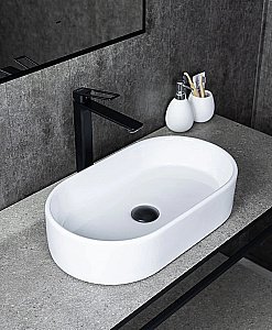 Раковина накладная Gid Lago 52,5 N9020 51209 белая купить в интернет-магазине Sanbest