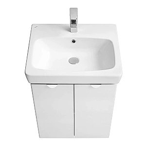 Тумба с раковиной Акватон Скай 55 белая глянцевая для ванной в интернет-магазине Sanbest