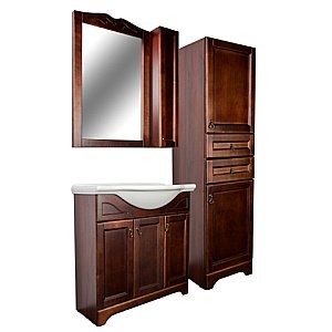 Тумба с раковиной Orange Классик F7-85TU1+Ra орех антикварный для ванной в интернет-магазине Sanbest