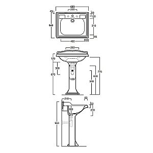 Раковина Simas Arcade AR824bi*3 68 купить в интернет-магазине Sanbest