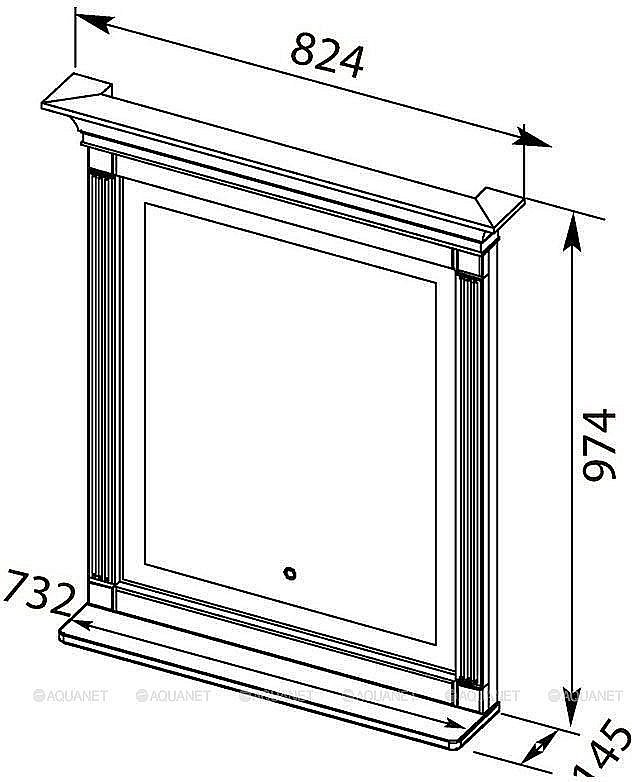 Зеркало Aquanet Селена 201646 90 белый/серебро в ванную от интернет-магазине сантехники Sanbest