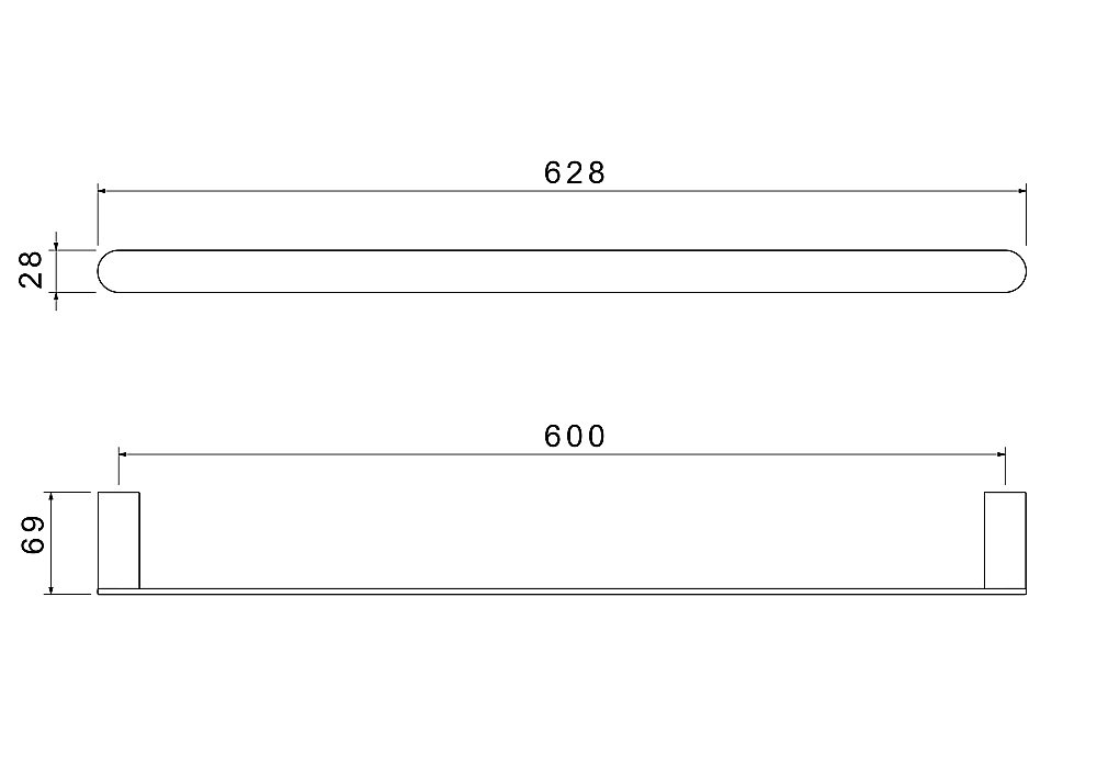 Полотенцедержатель Aquatek Лира AQ4414MB 60 черный матовый купить в интернет-магазине сантехники Sanbest