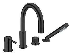 Смеситель для ванны Boheme UNO 460-B черный купить в интернет-магазине сантехники Sanbest