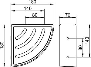 Полка KEUCO ELEGANCE 11657010001 18 хром/антрацит купить в интернет-магазине сантехники Sanbest