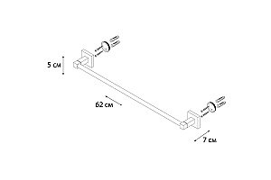 Полотенцедержатель FIXSEN METRA FX-11101 купить в интернет-магазине сантехники Sanbest