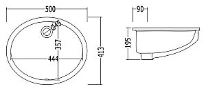 Раковина Devon&Devon WHITE 50 купить в интернет-магазине Sanbest