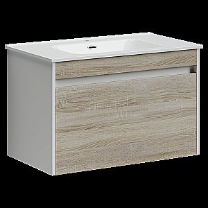 Тумба с раковиной Sancos Smart SM80E дуб бардолино для ванной в интернет-магазине Sanbest