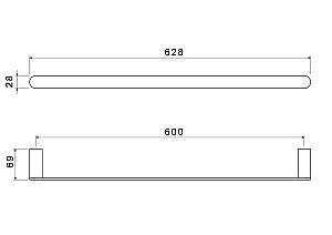 Полотенцедержатель Aquatek Лира AQ4414MB 60 черный матовый купить в интернет-магазине сантехники Sanbest