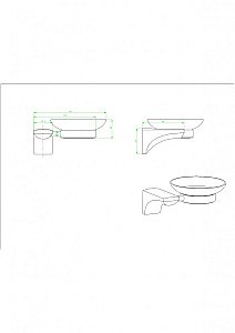 Мыльница CeramaLux Monelli 70004 черный матовый купить в интернет-магазине сантехники Sanbest