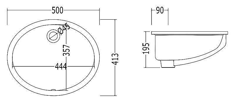 Раковина Devon&Devon WHITE 50 купить в интернет-магазине Sanbest