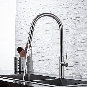 Смеситель для кухни Allen Brau Sprungfeder Kerox 5.60002.SS Брашированная сталь купить в интернет-магазине сантехники Sanbest