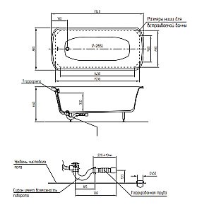 Ванна Migliore Olivia Podium 24379 174х83 купить в интернет-магазине Sanbest