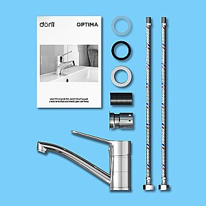 Смеситель для раковины Dorff Optima D2021001 хром купить в интернет-магазине сантехники Sanbest