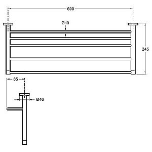 Полотенцедержатель Jacob Delafon CLASSIQUE E77832-CP 60 см купить в интернет-магазине сантехники Sanbest