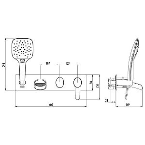Смеситель для ванны Lemark Atlantiss LM3224C купить в интернет-магазине сантехники Sanbest