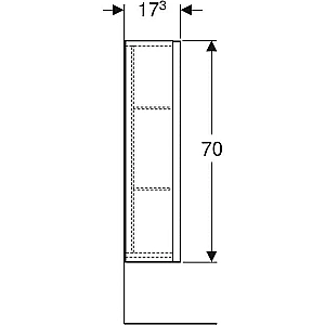 Шкаф-пенал Geberit Renova Plan 501.920.JK.1 39 черный для ванной в интернет-магазине сантехники Sanbest