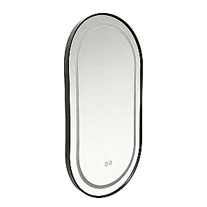 Зеркало Azario Джоли АZ-LED012525 черный матовый в ванную от интернет-магазине сантехники Sanbest
