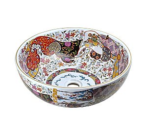 Раковина накладная Bronze de Luxe Festival 40 2231 с декором купить в интернет-магазине Sanbest