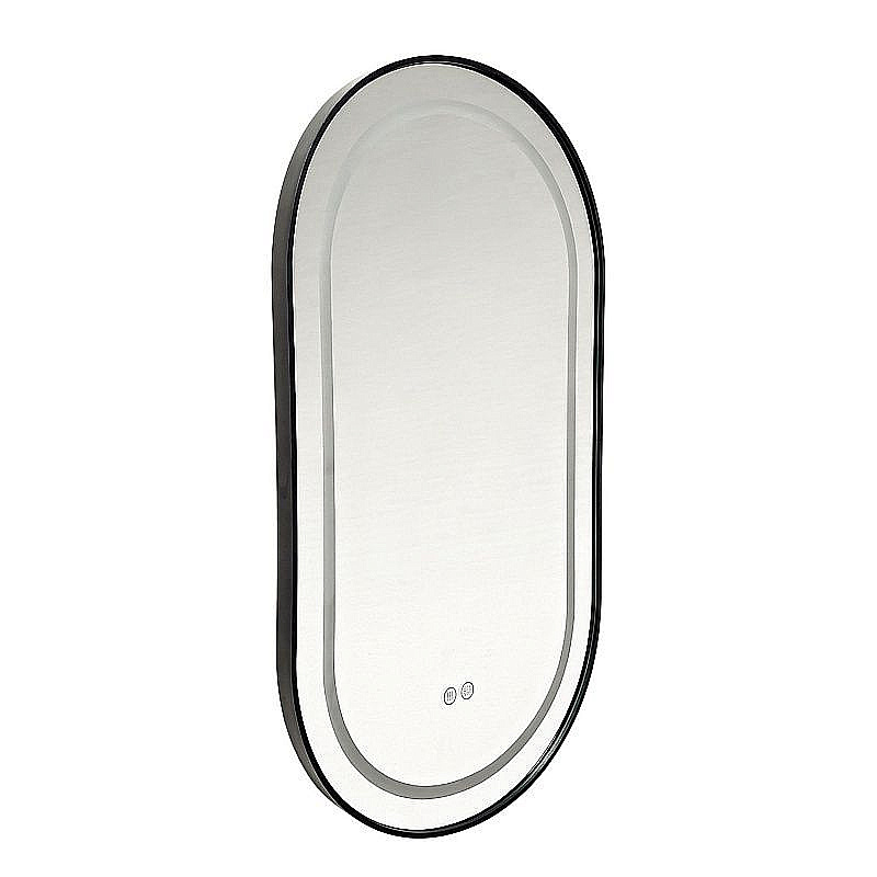 Зеркало Azario Джоли АZ-LED012525 черный матовый в ванную от интернет-магазине сантехники Sanbest