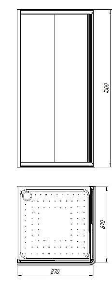Душевой уголок Радомир Дрим 90x90 стекло матовое/профиль белый купить в интернет-магазине Sanbest