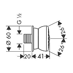 Форсунка для душа Hansgrohe Bodyvette 28466000 купить в интернет-магазине сантехники Sanbest
