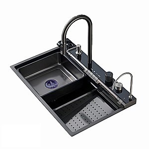 Кухонная мойка CeruttiSpa GLORIA Pro black 75 CT10578 графит купить в интернет-магазине сантехники Sanbest