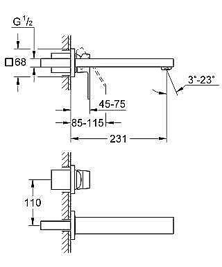 Смеситель для раковины Grohe Eurocube 23447000 купить в интернет-магазине сантехники Sanbest